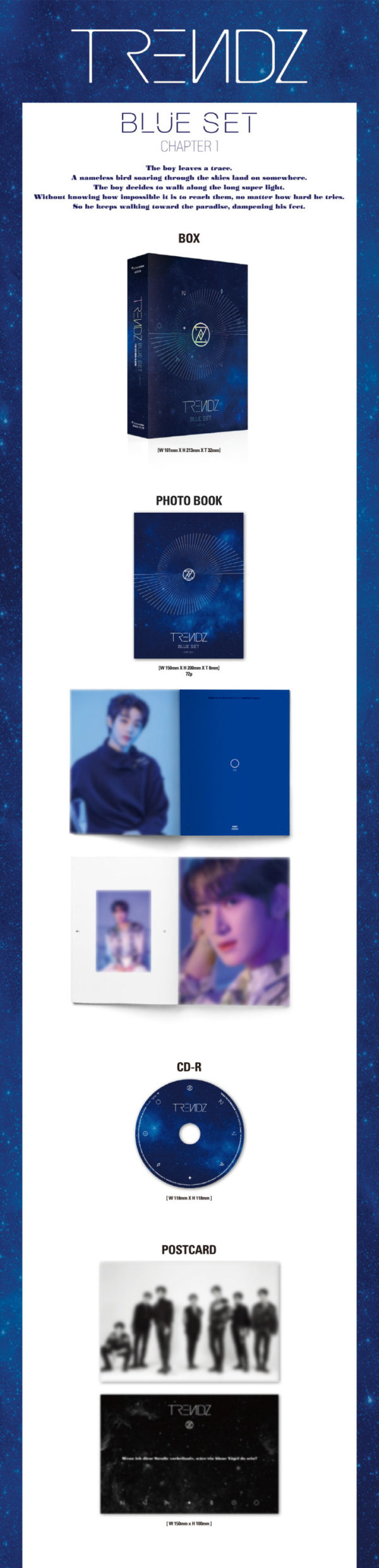 TRENDZ - BLUE SET Chapter 1. TRACKS CD - Image 3