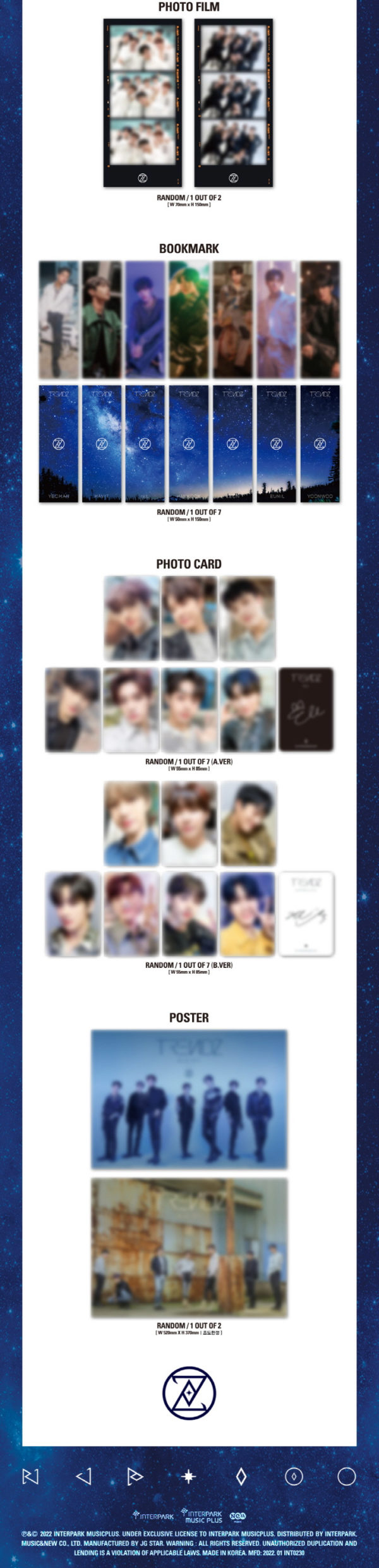 TRENDZ - BLUE SET Chapter 1. TRACKS CD - Image 2