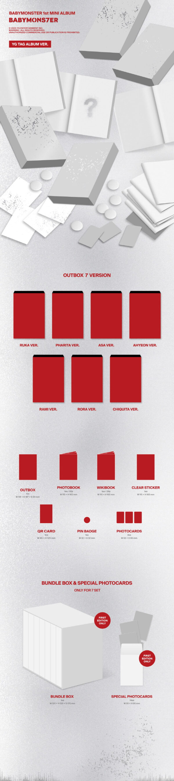 BABYMONSTER – BABYMONS7ER (CD) (YG Tag Album ver.)(Smart Album) - Image 2