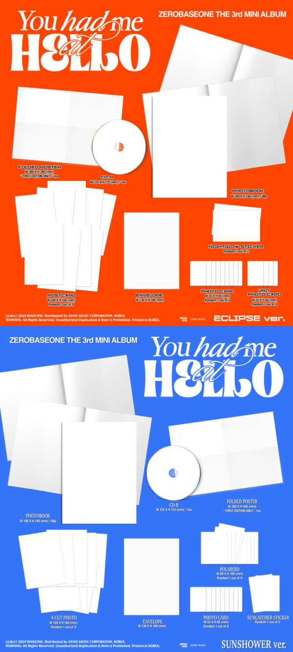 ZEROBASEONE - YOU HAD ME AT HELLO (CD) - Image 2